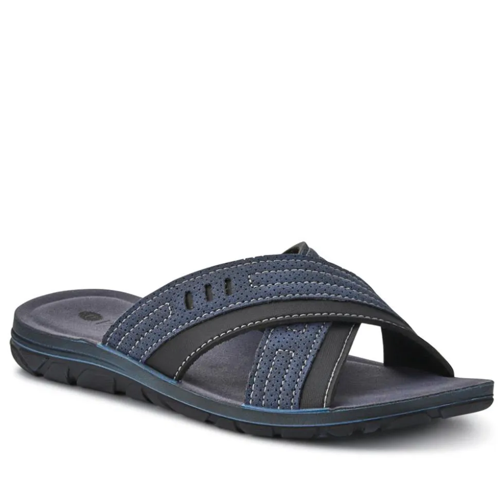 Strappy Mule Sandals - Blue