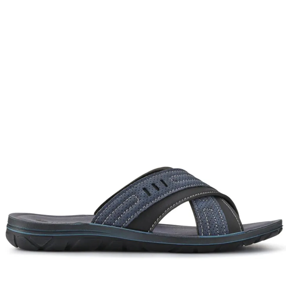 Strappy Mule Sandals - Blue
