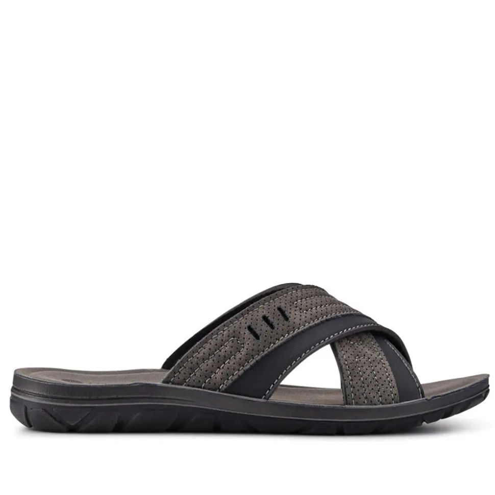 Strappy Mule Sandals - Grey