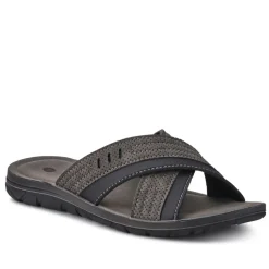 Strappy Mule Sandals - Grey