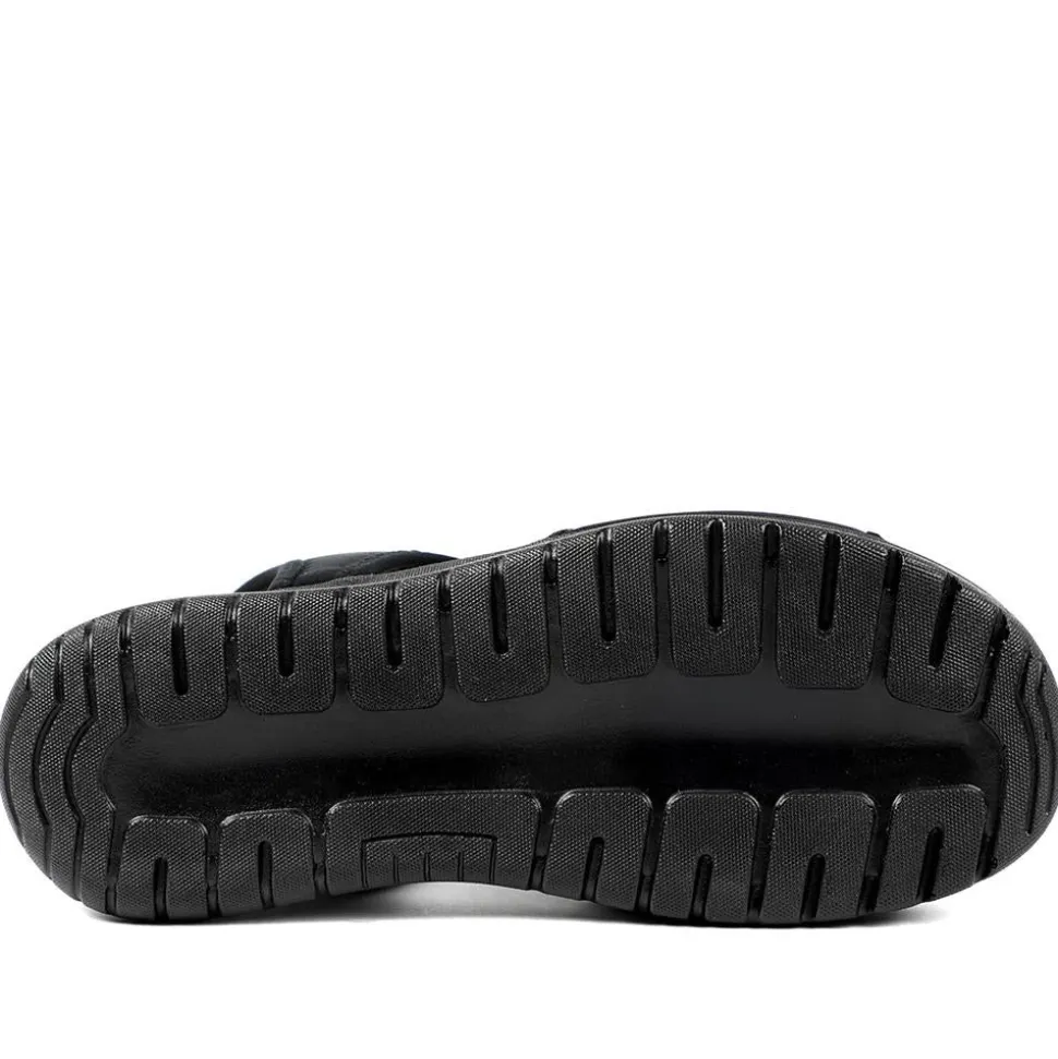 Stretch Comfort Sandals with Cushioned Insole - Black