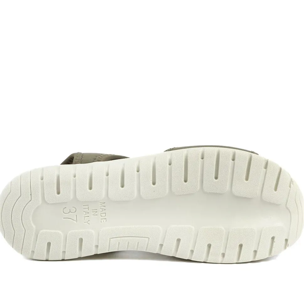 Stretch Comfort Sandals with Cushioned Insole - Khaki
