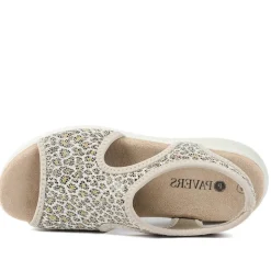 Stretch Comfort Sandals with Cushioned Insole - Leopard