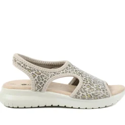Stretch Comfort Sandals with Cushioned Insole - Leopard