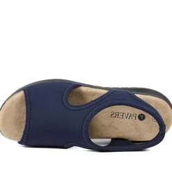 Stretch Comfort Sandals with Cushioned Insole - Navy
