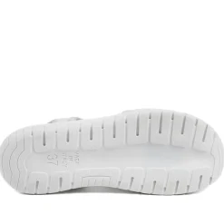 Stretch Comfort Sandals with Cushioned Insole - Silver Shimmer