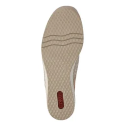 Stretchy Leather Touch-Fasten Trainers - Beige