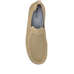 Stretchy Slip-On Shoes - Beige