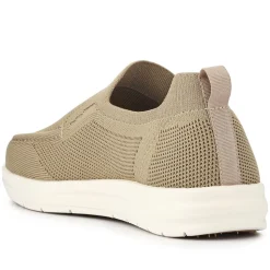 Stretchy Slip-On Shoes - Beige