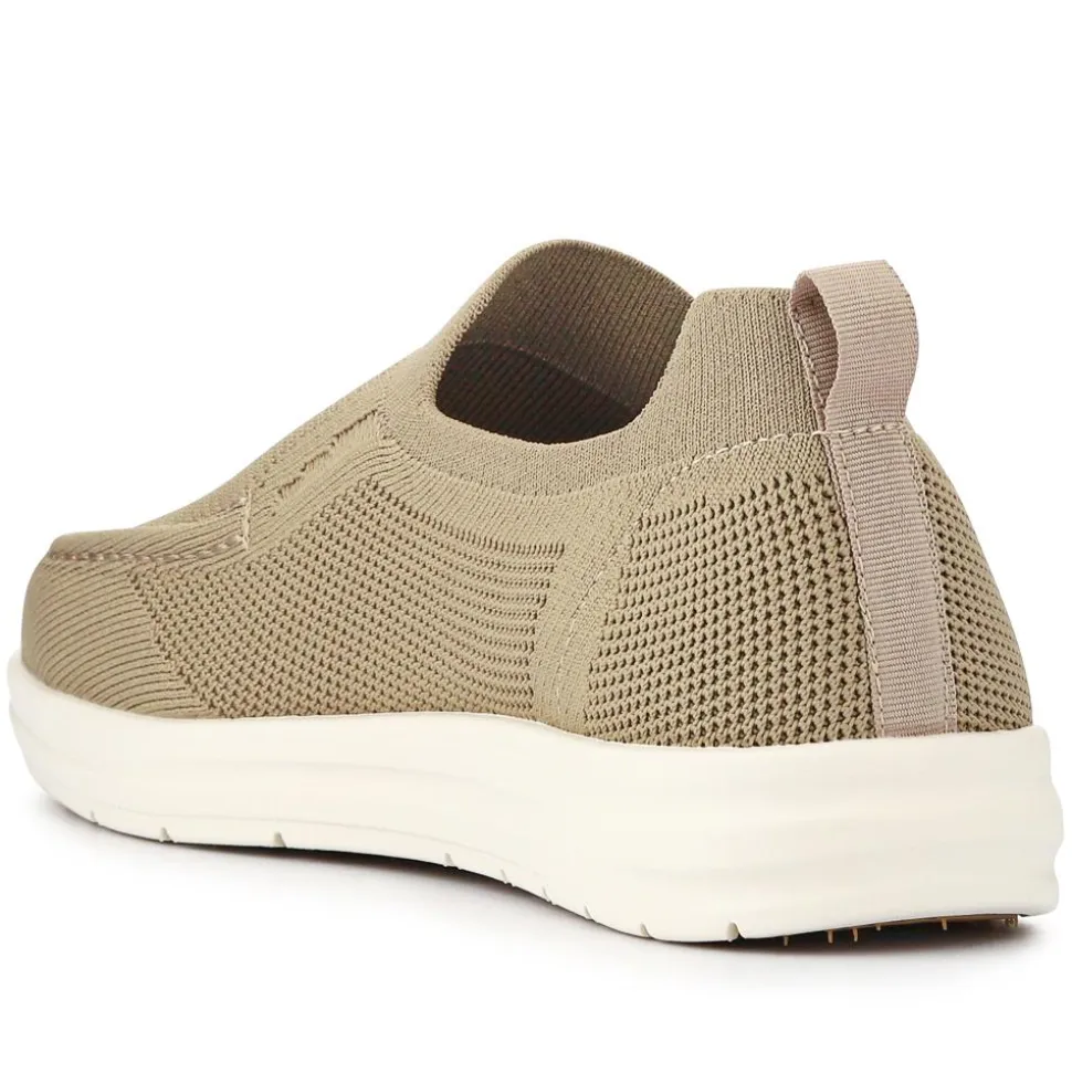 Stretchy Slip-On Shoes - Beige