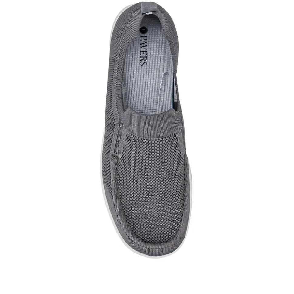 Stretchy Slip-On Shoes - Grey