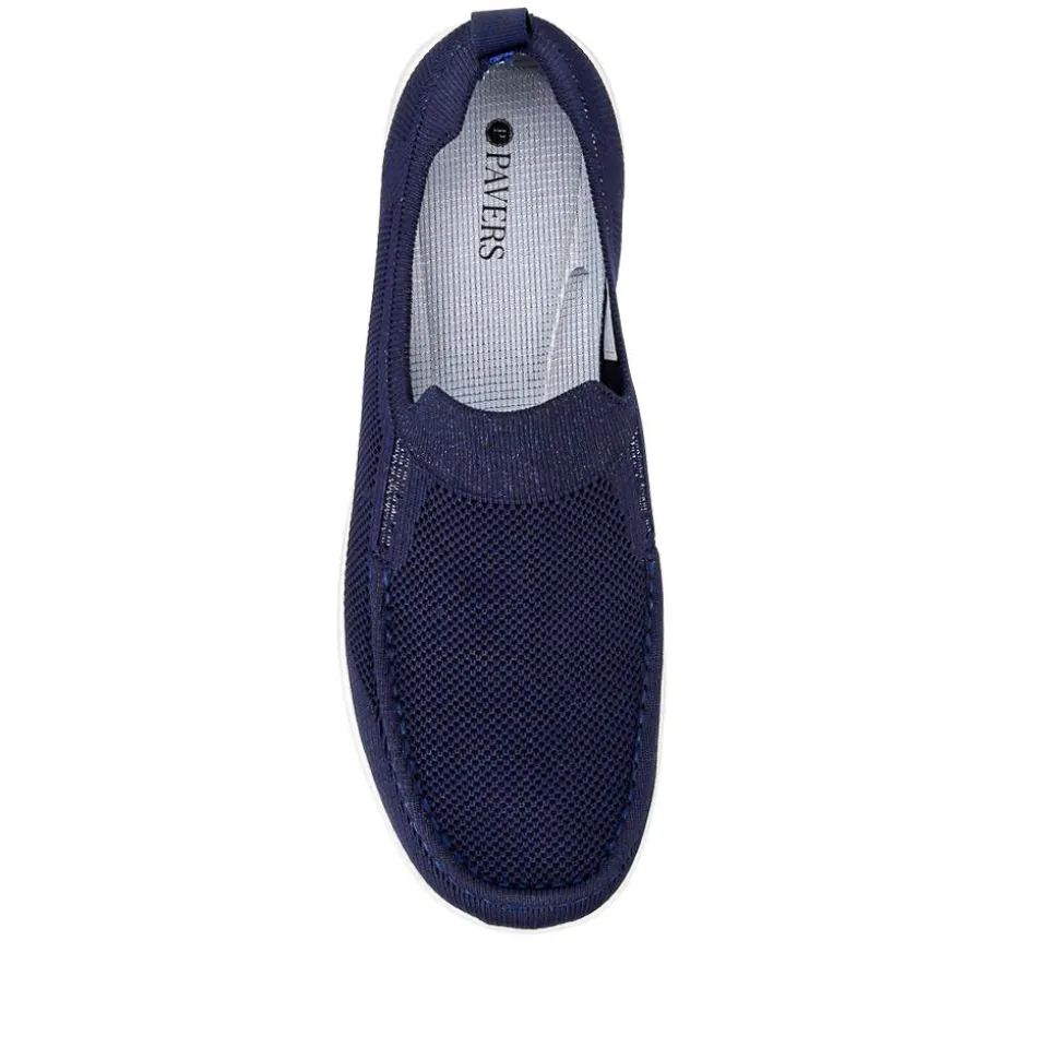 Stretchy Slip-On Shoes - Navy
