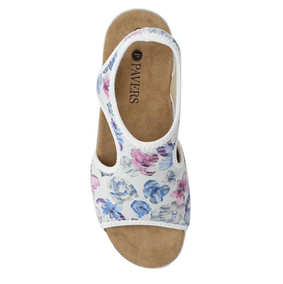 Stretchy Wide-Fit Sandals - White