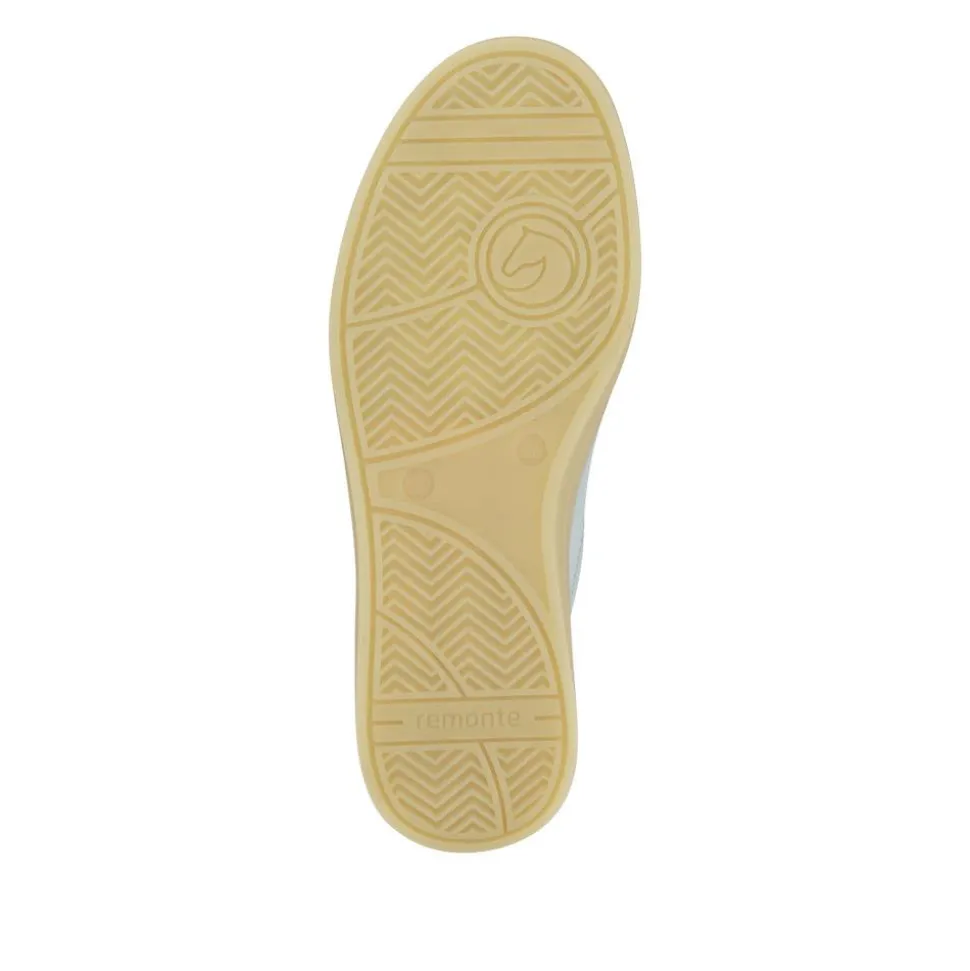 Striped Leather Trainers - Blue