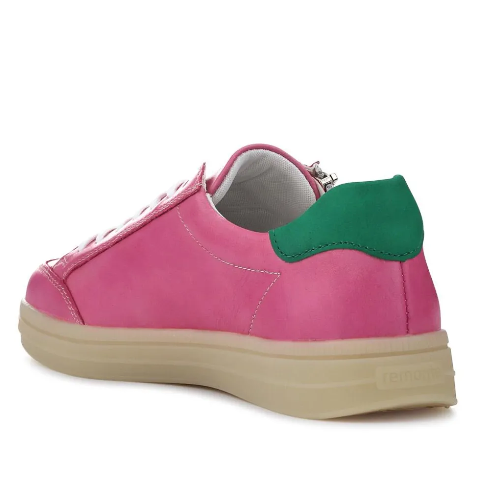 Striped Leather Trainers - Pink