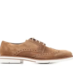 Suede Brogue Shoes - Brown Suede