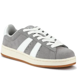 Suede Lace-Up Trainers - Grey