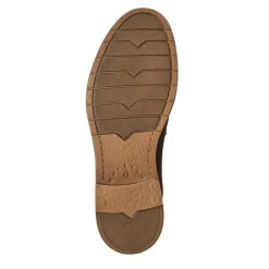 Suede Leather Penny Loafers - Brown