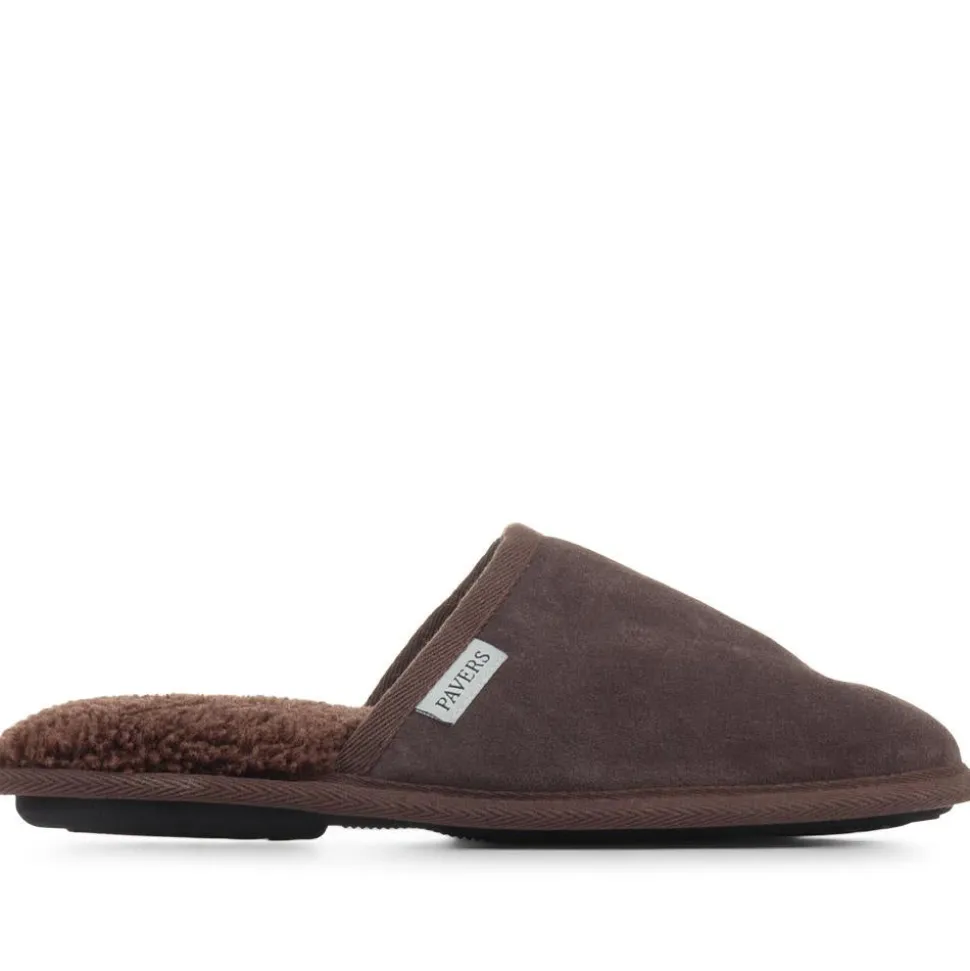 Suede Slippers - Brown
