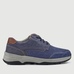 Suede Trainers - Navy-Blue