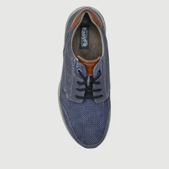 Suede Trainers - Navy-Blue