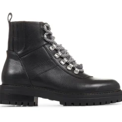 Susanna Leather Hiker Boots - Black