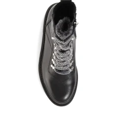 Susanna Leather Hiker Boots - Black
