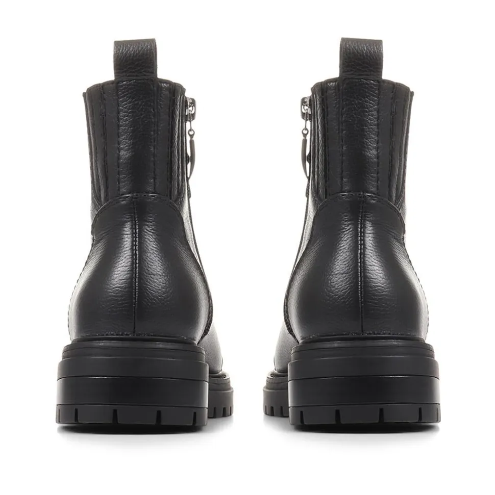 Susanna Leather Hiker Boots - Black