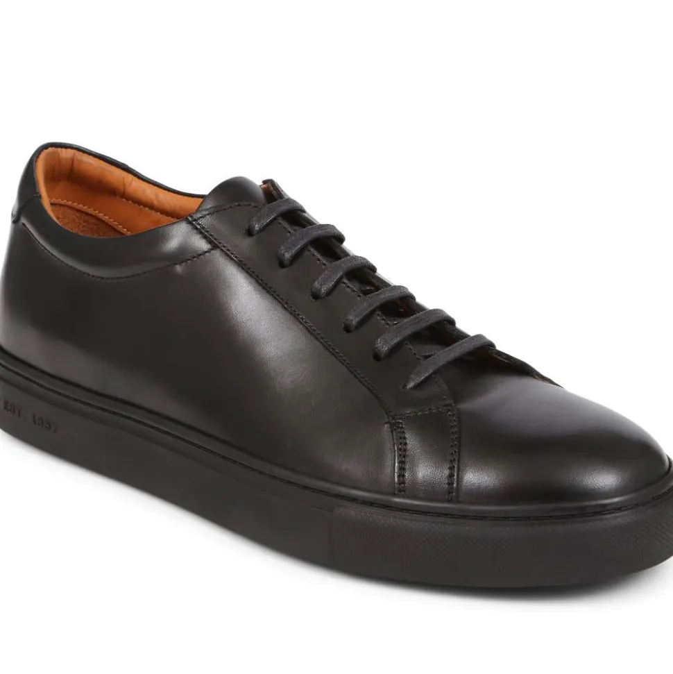 Sutton Leather Trainers - Black