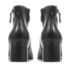 Sylvana Block Heel Ankle Boots - Black