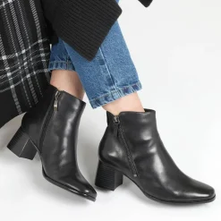Sylvana Block Heel Ankle Boots - Black