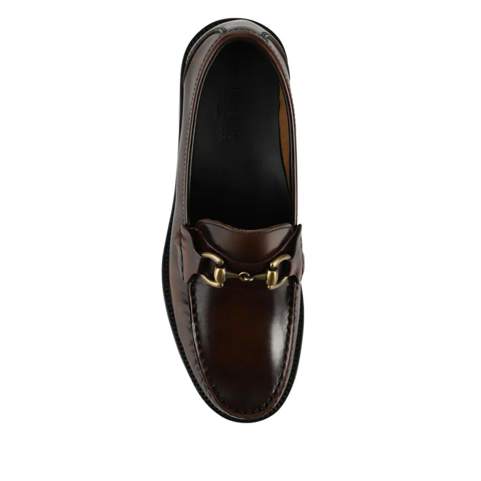Talitha Leather Heeled Moccasins - Cognac