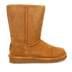Tall Faux-Fur-Lined Ankle Boots - Chestnut