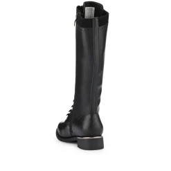 Tall Lace Long Boots - Black