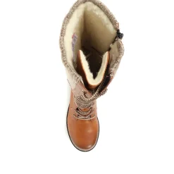 Tall Lace Up Boots - Brown