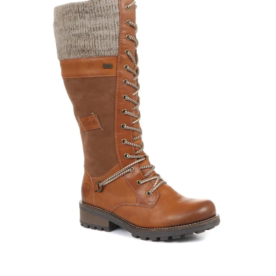 Tall Lace Up Boots - Brown