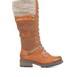 Tall Lace Up Boots - Brown