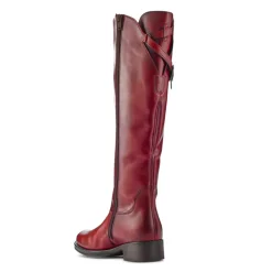 Tall Leather Long Boots - Tan