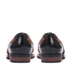 Tassel Loafers - Black-Leopard
