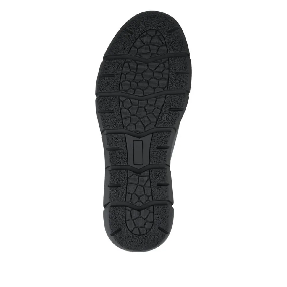 Thick Laced Leather Shoes - Black