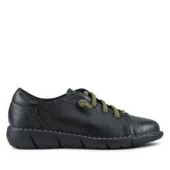 Thick Laced Leather Shoes - Black