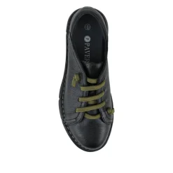Thick Laced Leather Shoes - Black