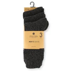 Three Pack Mens Socks - Black