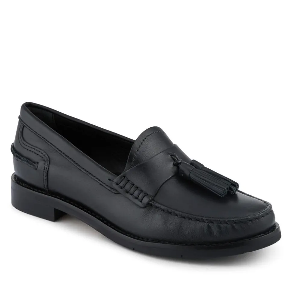 Tiffany Smart Leather Moccasins - Black