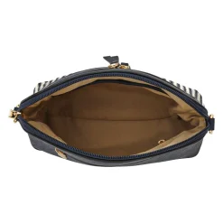 Tonal Cross-Body Bag - Navy - White