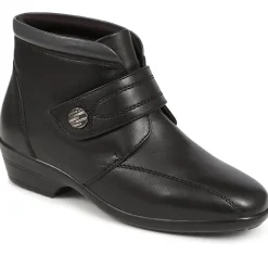 Touch-Fasten Ankle Boots - Black