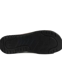 Touch Fasten Casual Sandals with Flat Heels - Brown