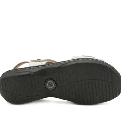 Touch-Fasten Cushioned Leather Sandals - White