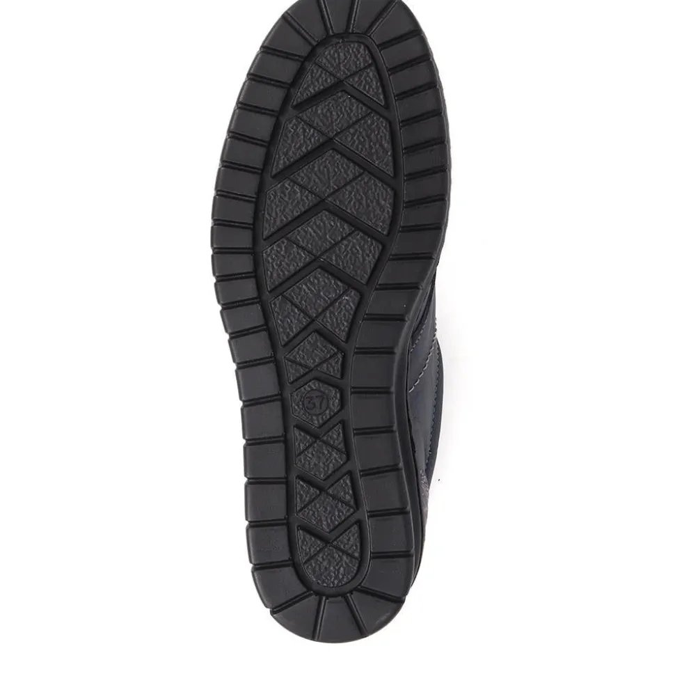 Touch-Fasten Floral Monk Shoes - Navy Floral