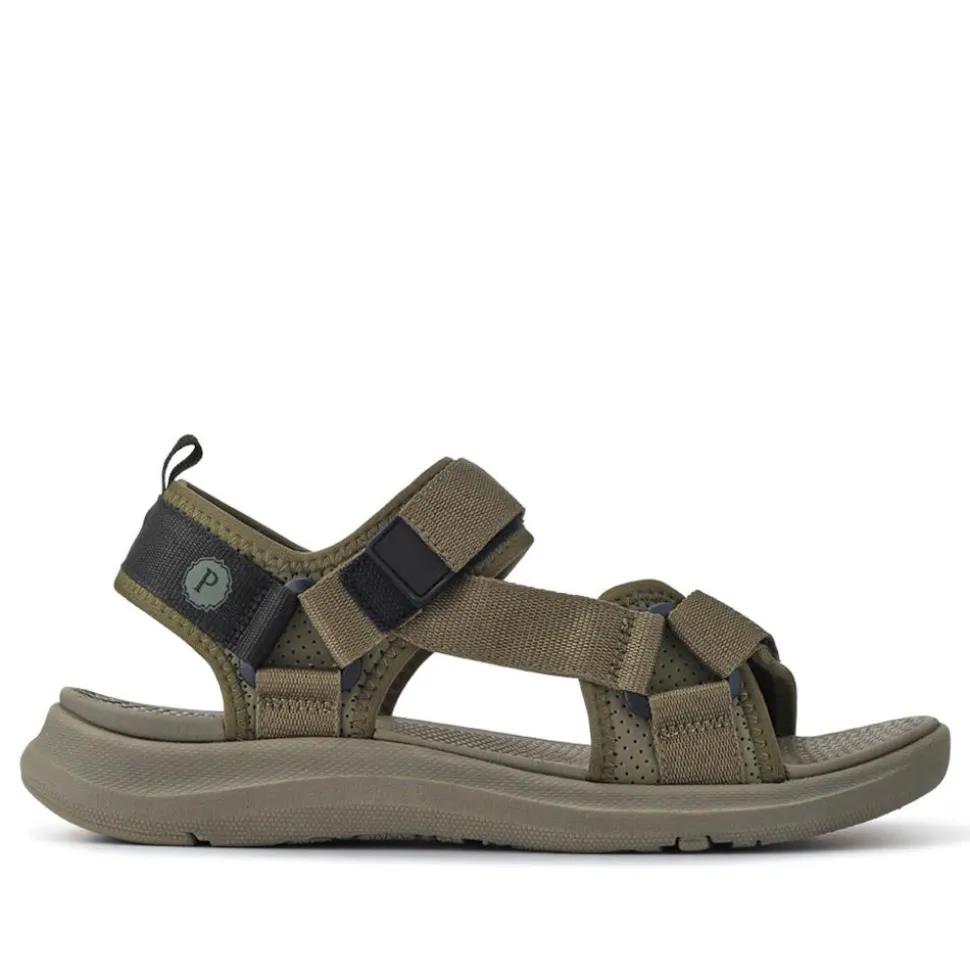 Touch-Fastening Casual Sandals - Khaki